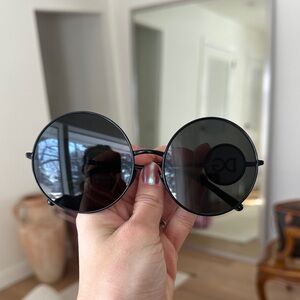 Dolce & Gabbana Black Round Sunglasses